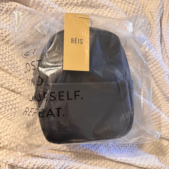 BEIS Essential Mini Backpack in Black - Picture 2 of 11